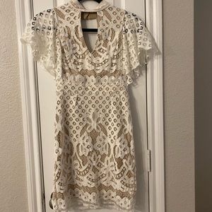 White lace cocktail dress